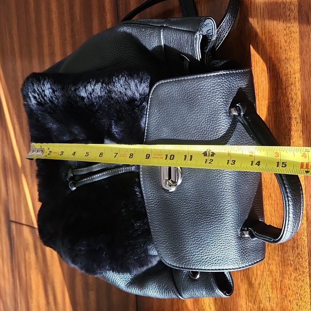 Overland Rex Rabbit Fur Leather Backpack - Picture 12 of 16